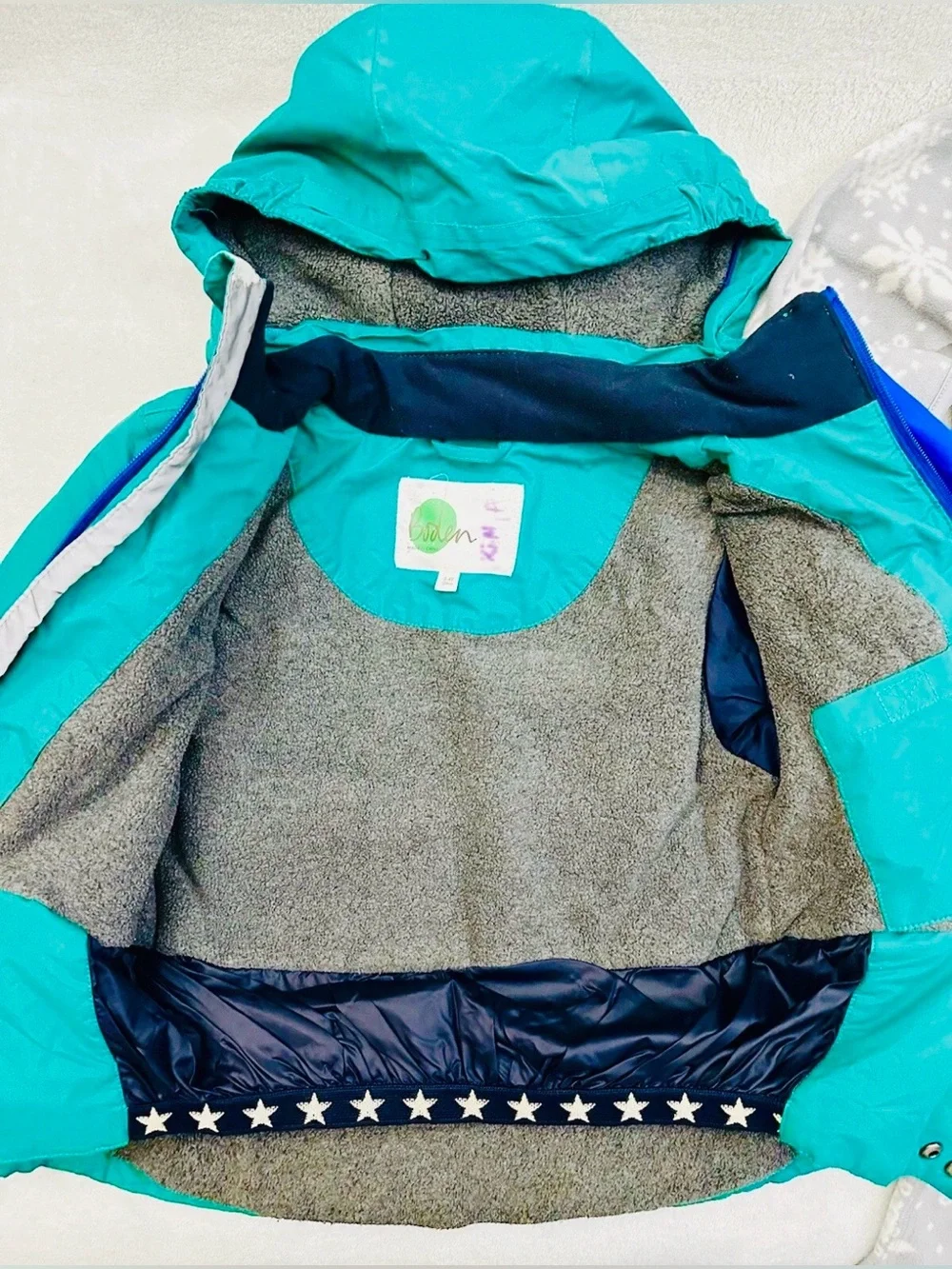 Boden Boys Jacket Winter Set Fleece Jumpsuit Size 3-4T Years Excellent Condition